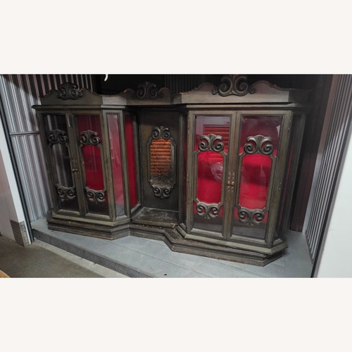 Used Antique-Style China Cabinet - Ornate Carved Wood for sale on AptDeco