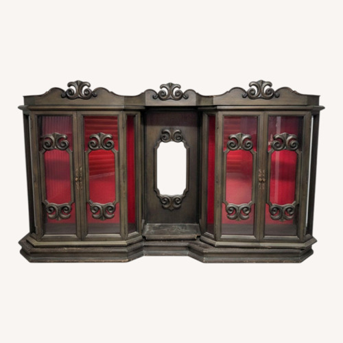 Used Antique-Style China Cabinet - Ornate Carved Wood for sale on AptDeco