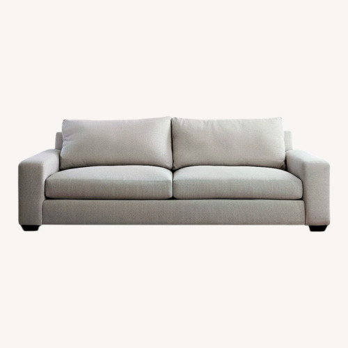 Used Pottery Barn Big Sur Square Arm Light Gray Fabric 3+ Seater Sofa for sale on AptDeco