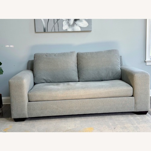 Used Pottery Barn Big Sur Square Arm Light Gray Fabric 3+ Seater Sofa for sale on AptDeco