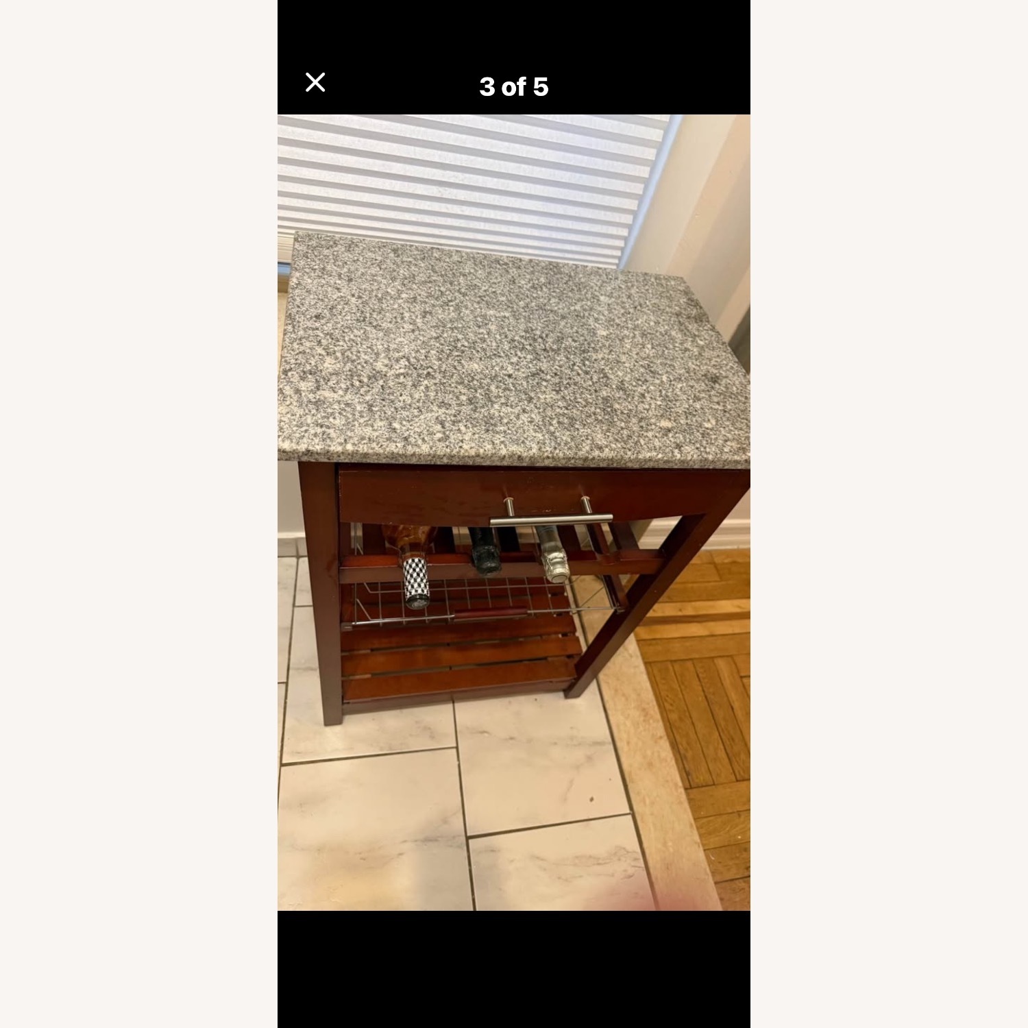 Dark Brown Wood Bar Cart - image-4