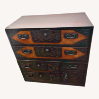 Vintage/Antique Dark Brown Wood Chest