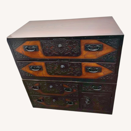Used Vintage/Antique Dark Brown Wood Chest for sale on AptDeco