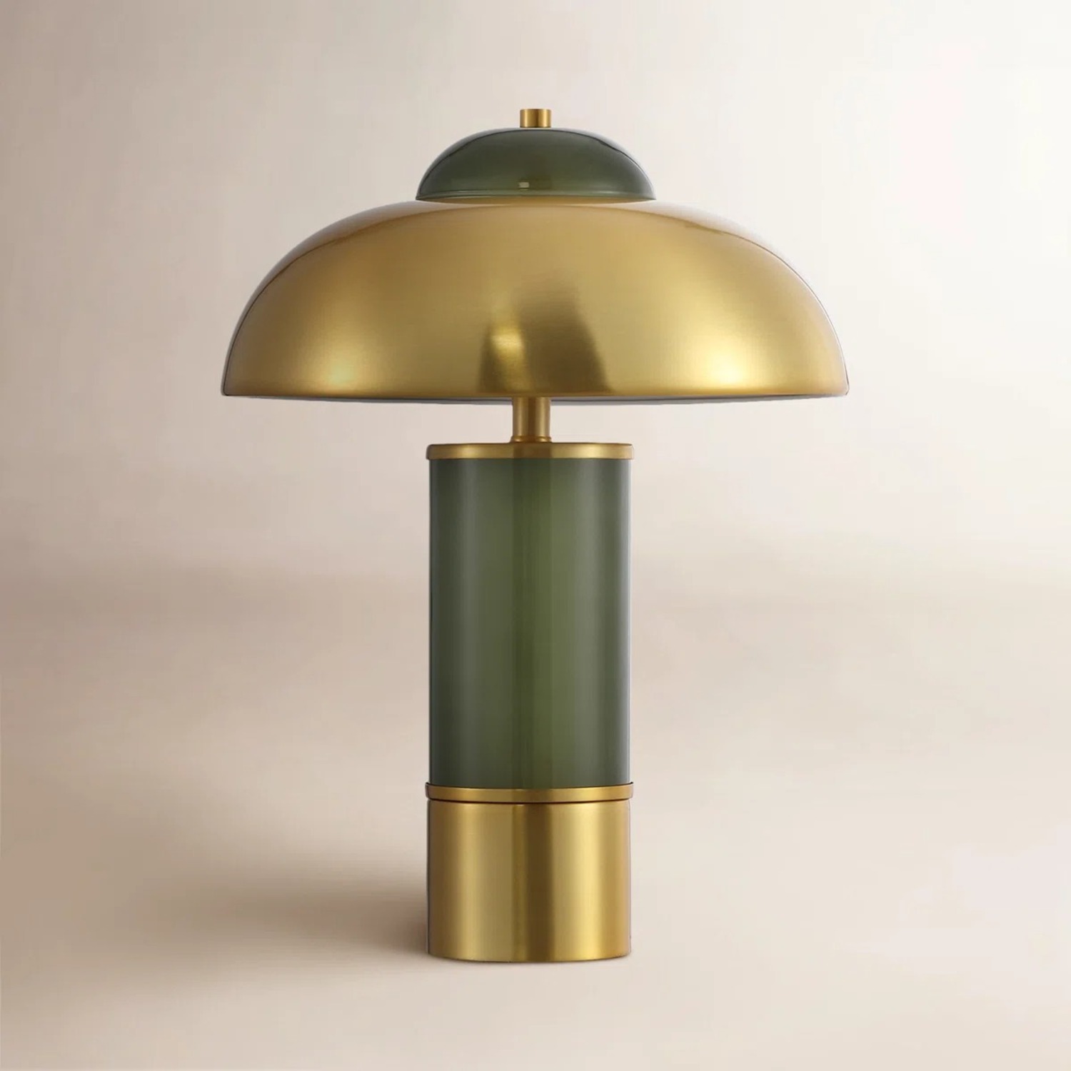 Joss & Main Green Glass Table Lamp - image-1
