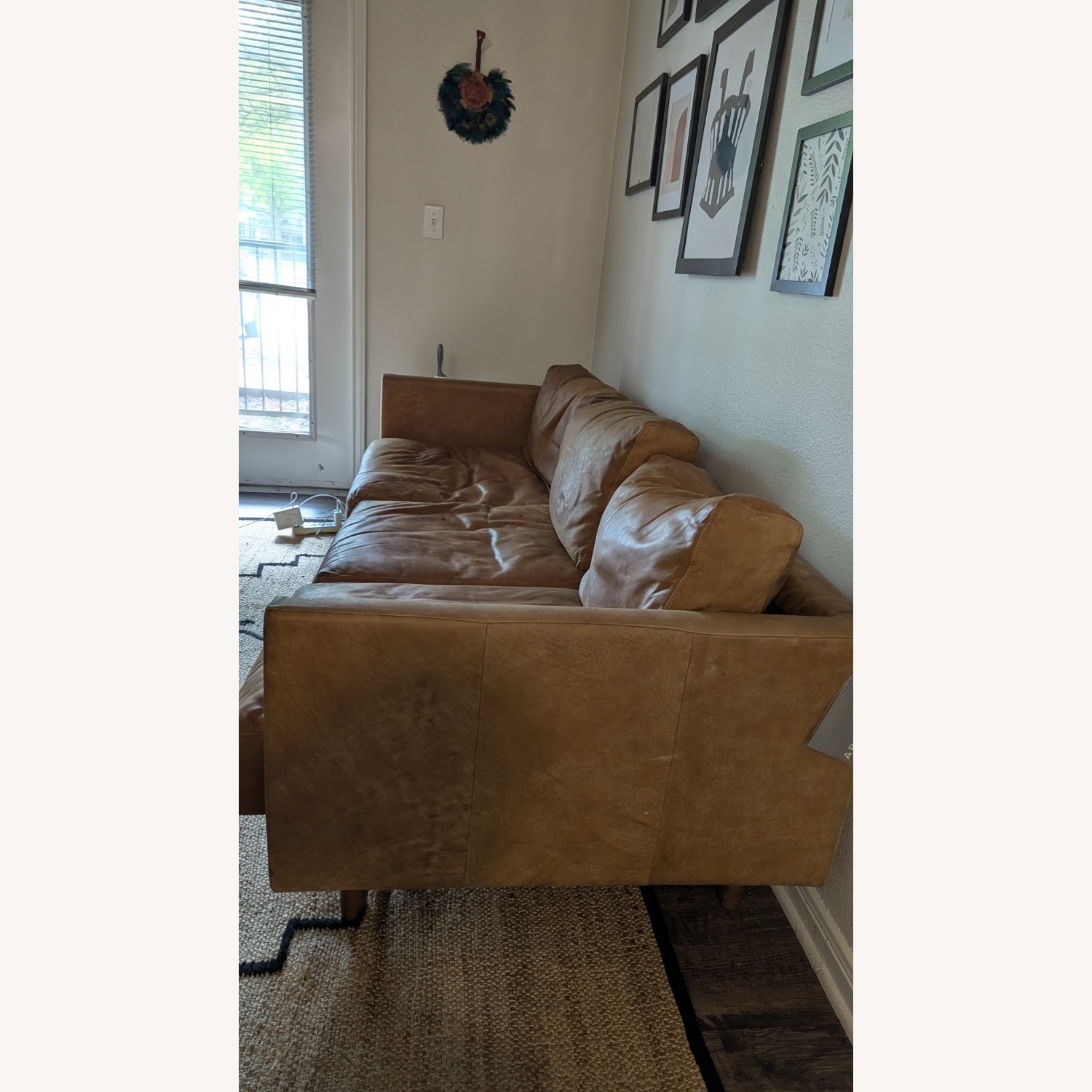 Article Light Brown Nirvana 81" Leather Sofa - image-2