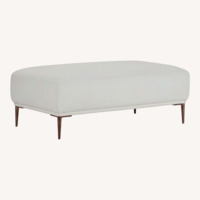 Article Abisko White Fabric Ottoman