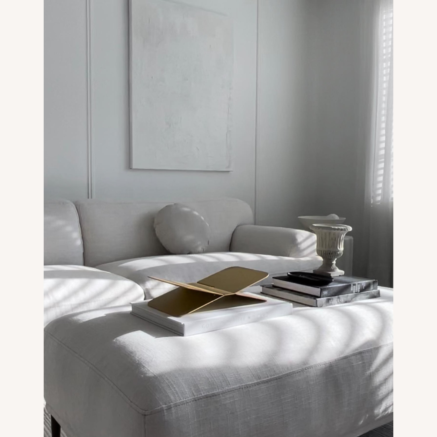 Article Abisko White Fabric Ottoman - image-5