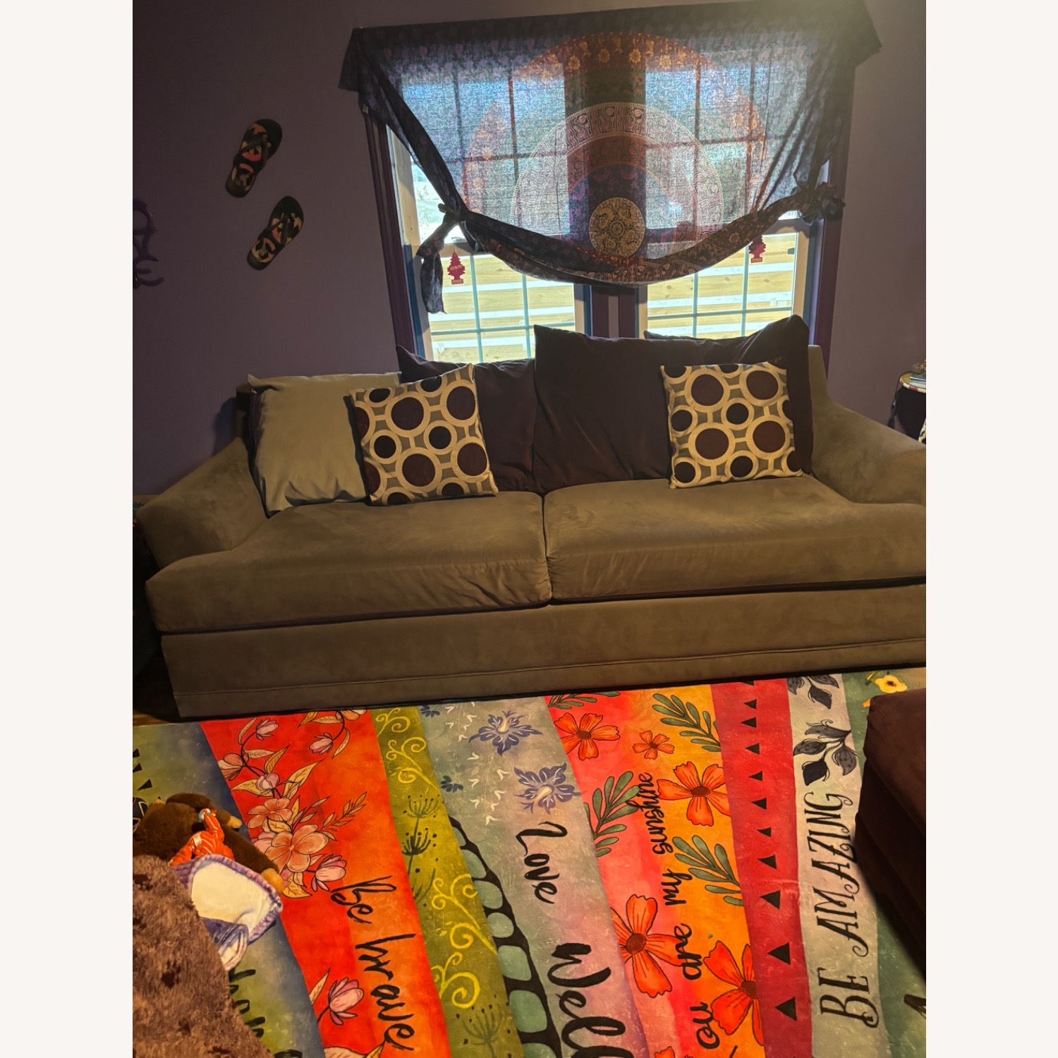 Blue 2 Seater Sofa - image-2