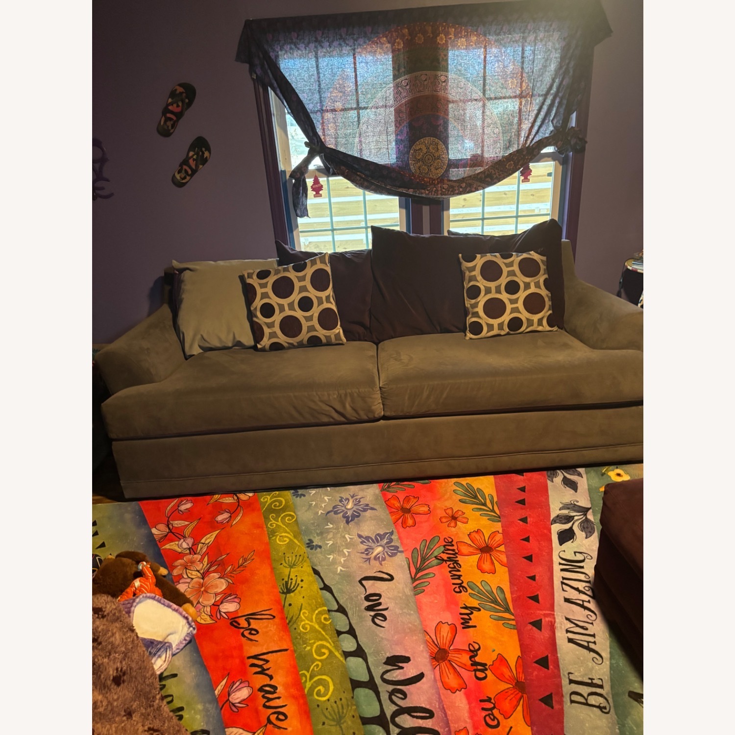 Blue 2 Seater Sofa - image-3