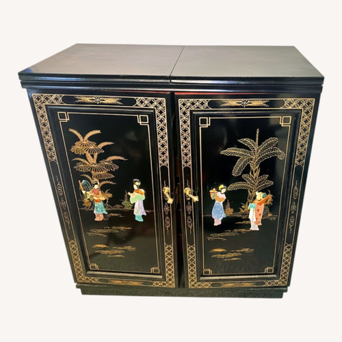 Used Vintage/Antique Finds Black Wood Bar Carts for sale on AptDeco