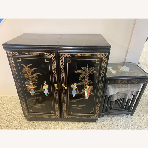 Used Vintage/Antique Finds Black Wood Bar Carts for sale on AptDeco