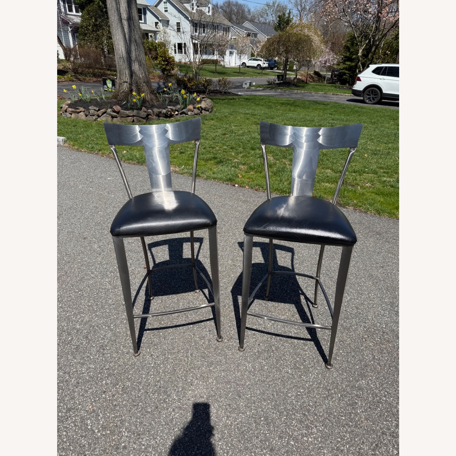 Black Metal Chair and a Half - image-1