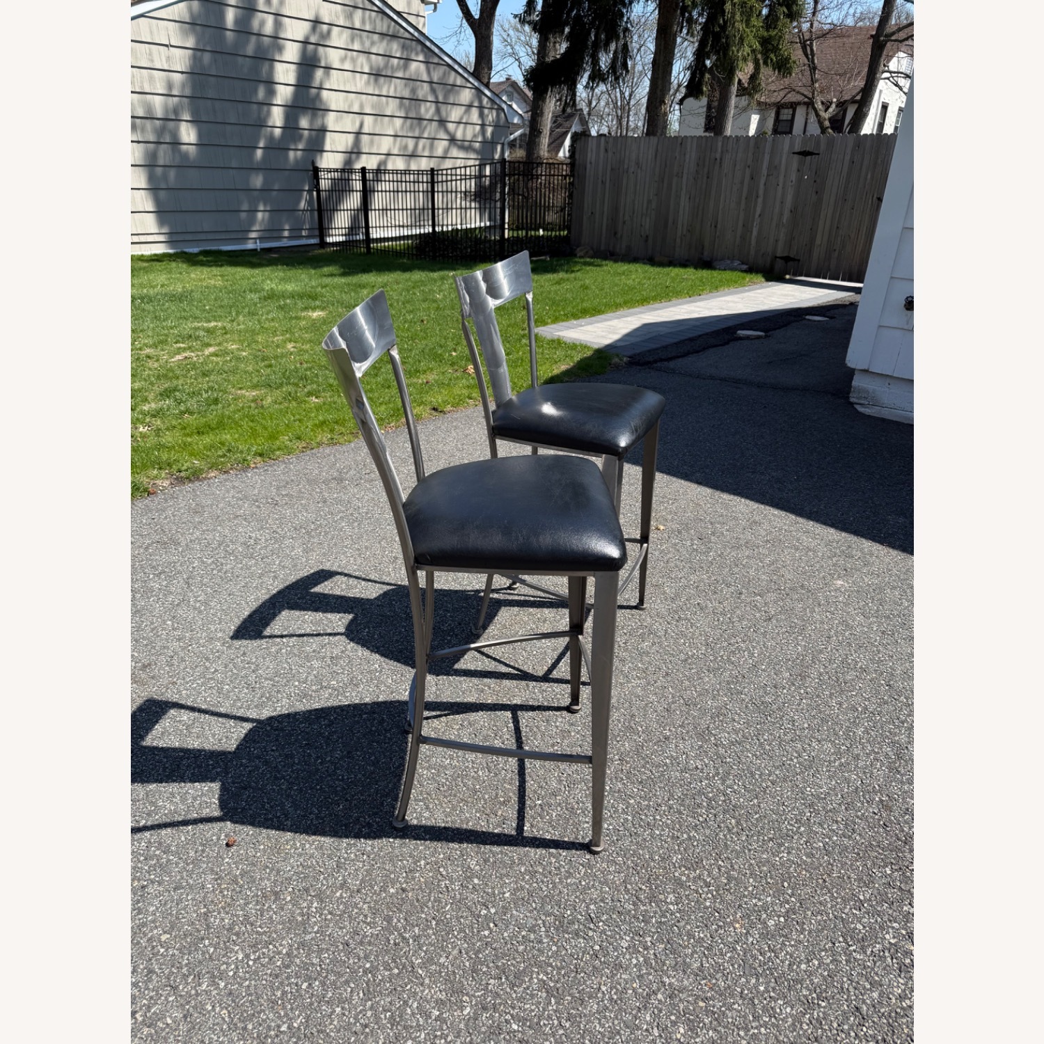 Black Metal Chair and a Half - image-2
