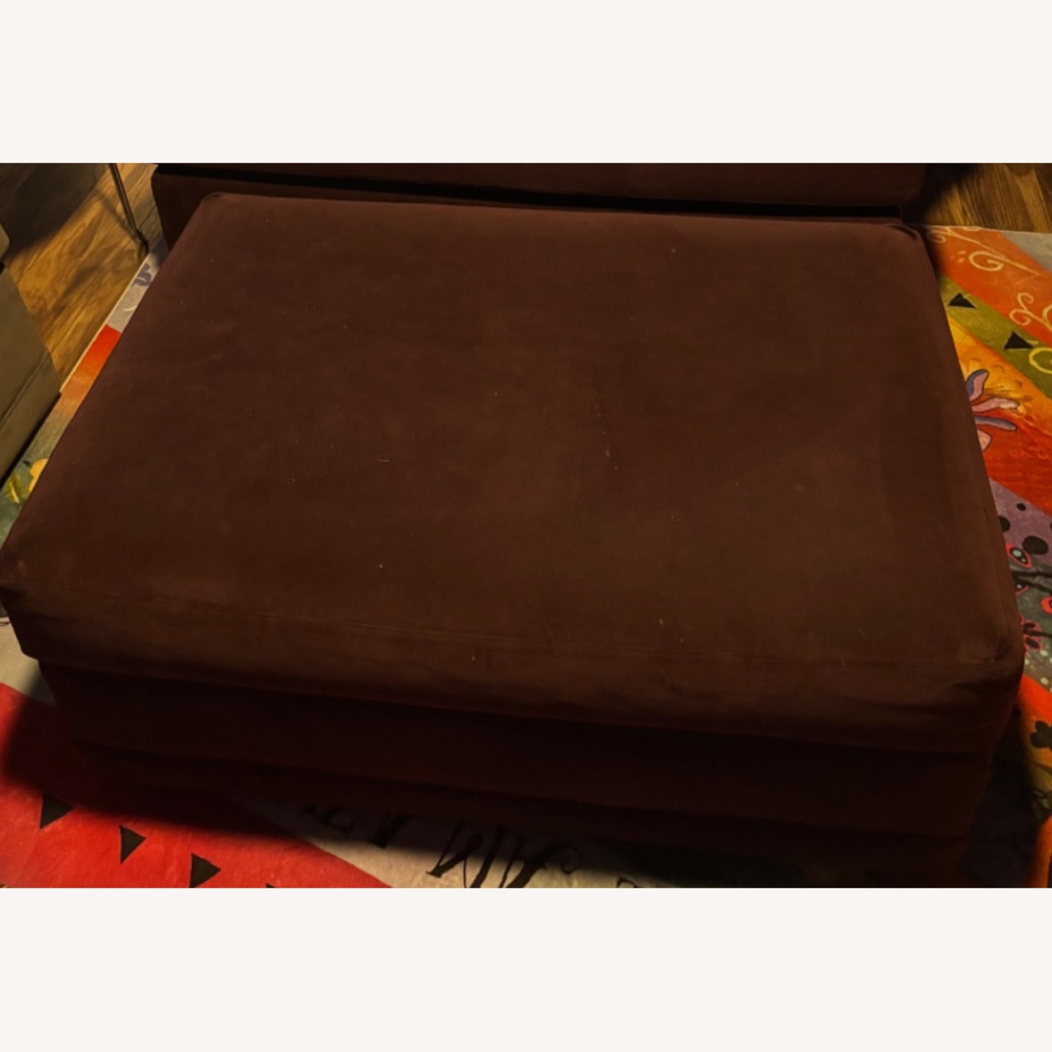 Vintage/Antique Purple Ottoman - image-4