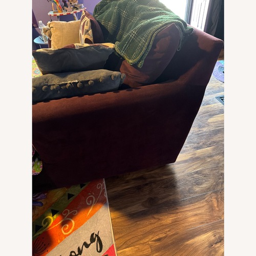 Used Vintage/Antique Purple Ottoman for sale on AptDeco