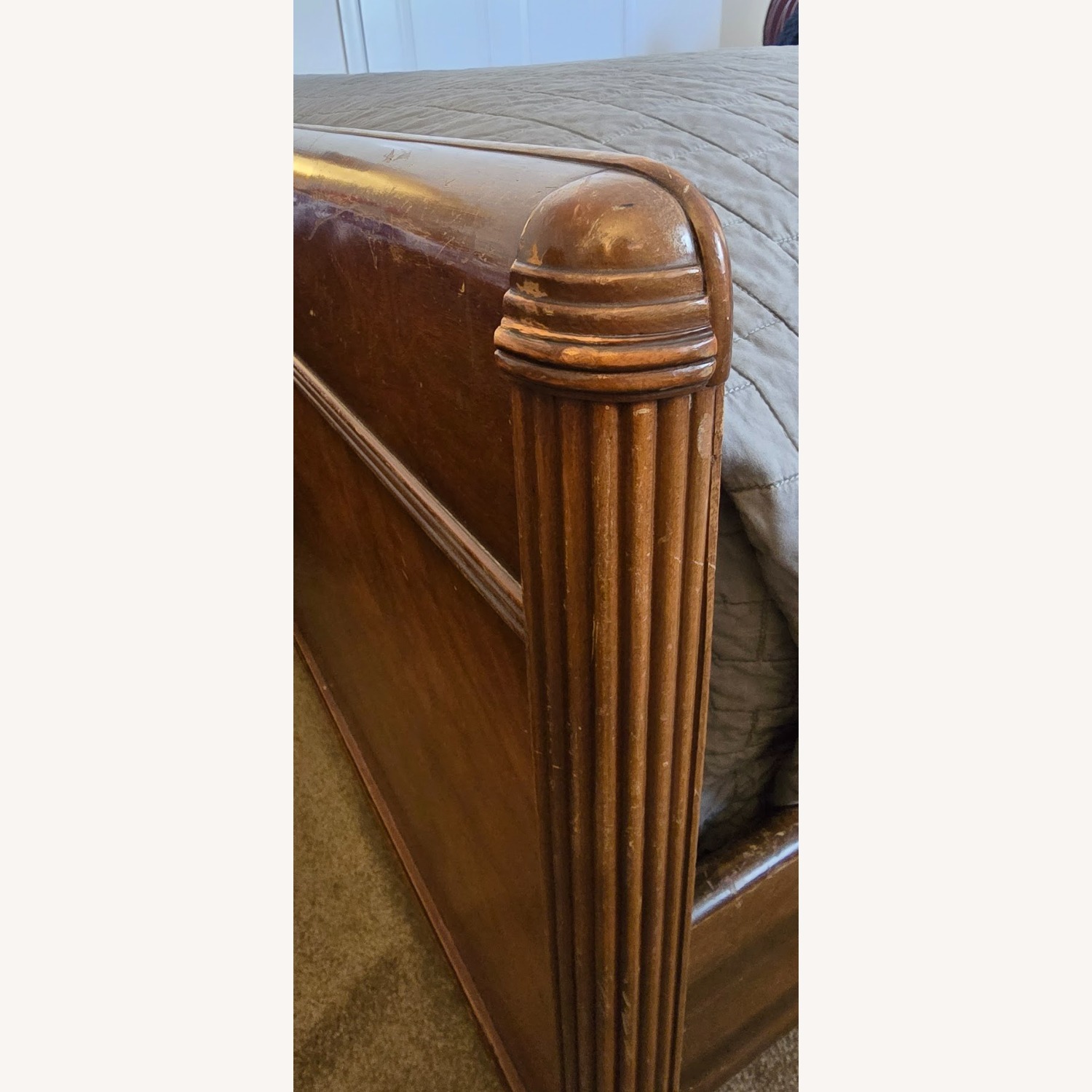 Vintage/Antique Finds Dark Brown Wood Full Bed - image-4