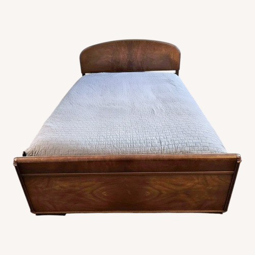 Used Vintage/Antique Finds Dark Brown Wood Full Bed for sale on AptDeco