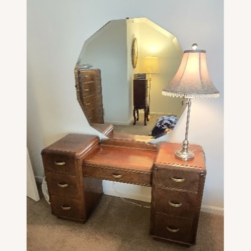 Used Vintage/Antique Finds Dark Brown Wood Dresser for sale on AptDeco