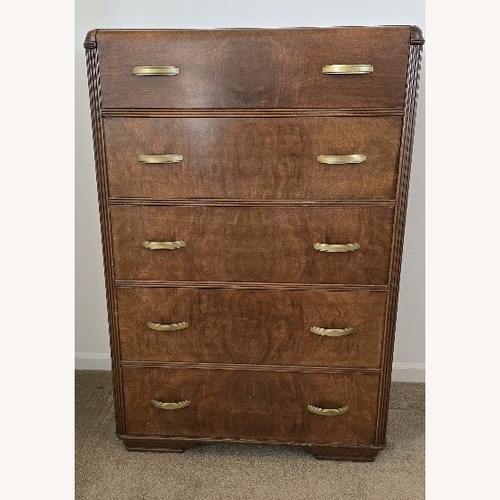 Used Vintage/Antique Finds Dark Brown Wood Dresser for sale on AptDeco