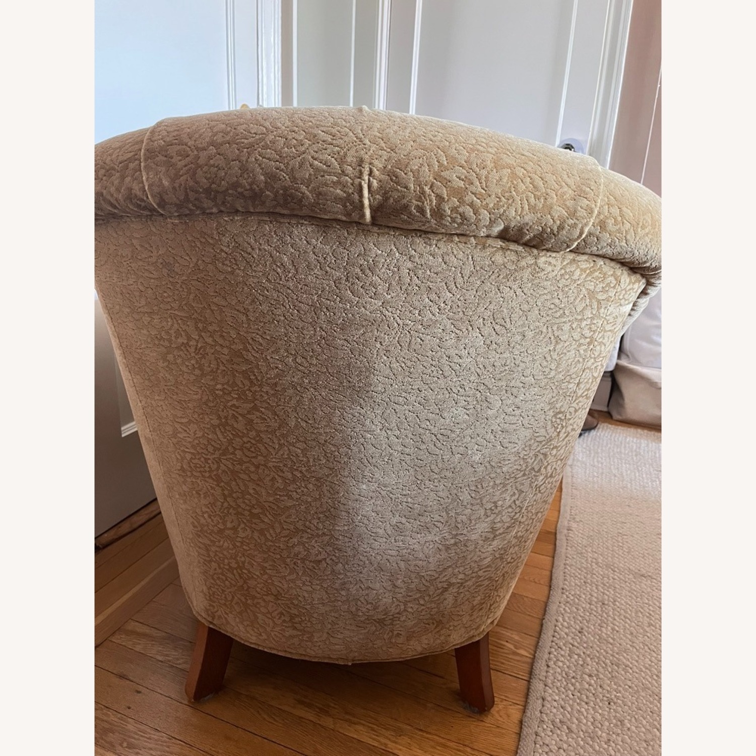 Lee Industries Gold Velvet Armchair - image-3