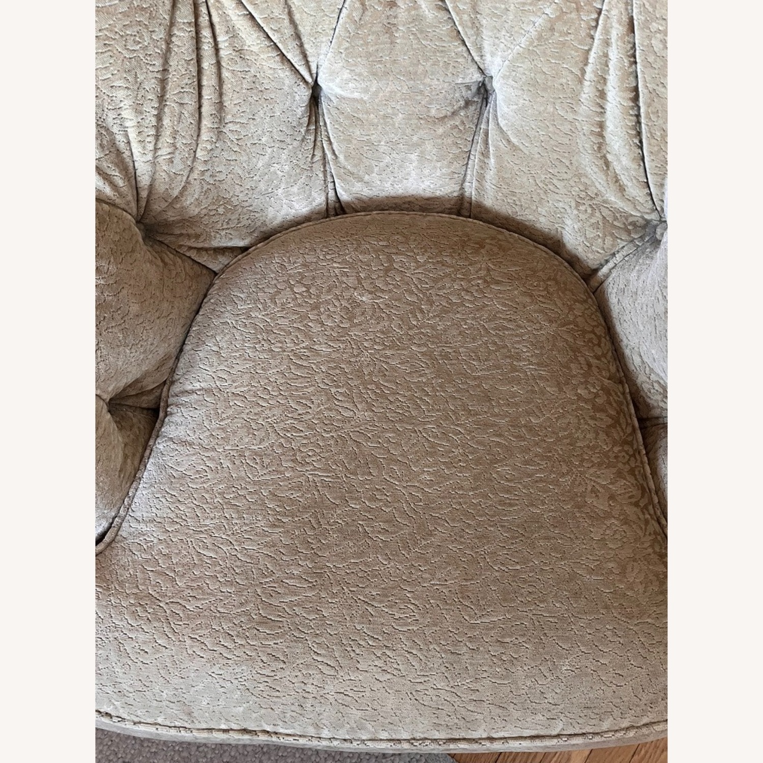 Lee Industries Gold Velvet Armchair - image-4