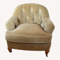 Lee Industries Gold Velvet Armchair