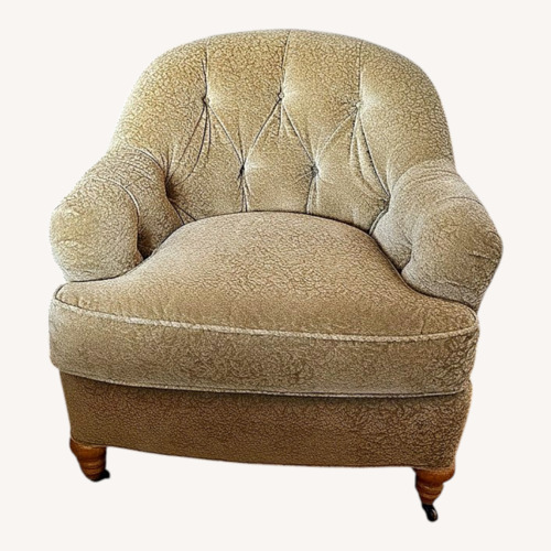 Used Lee Industries Gold Velvet Armchair for sale on AptDeco