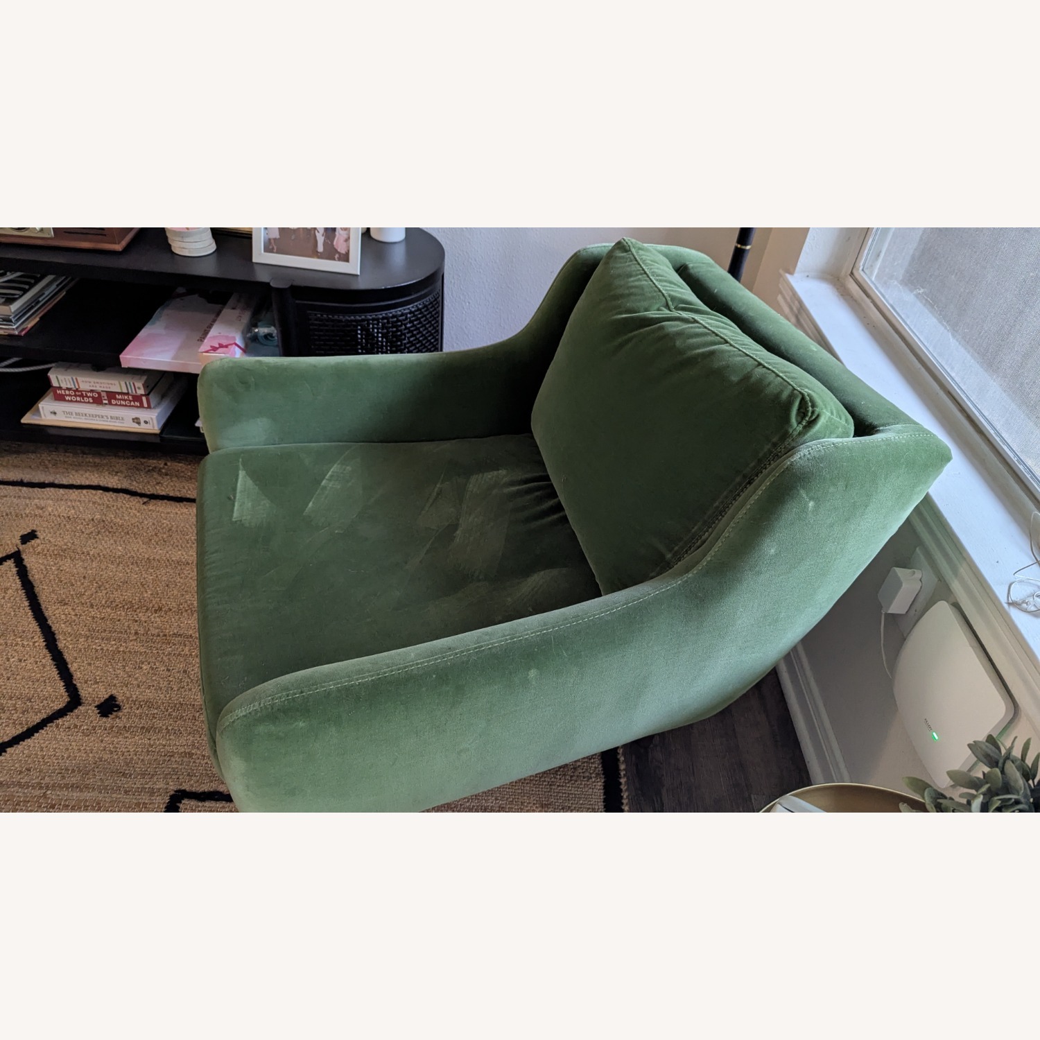 Article Matrix Green Velvet Armchair - image-2