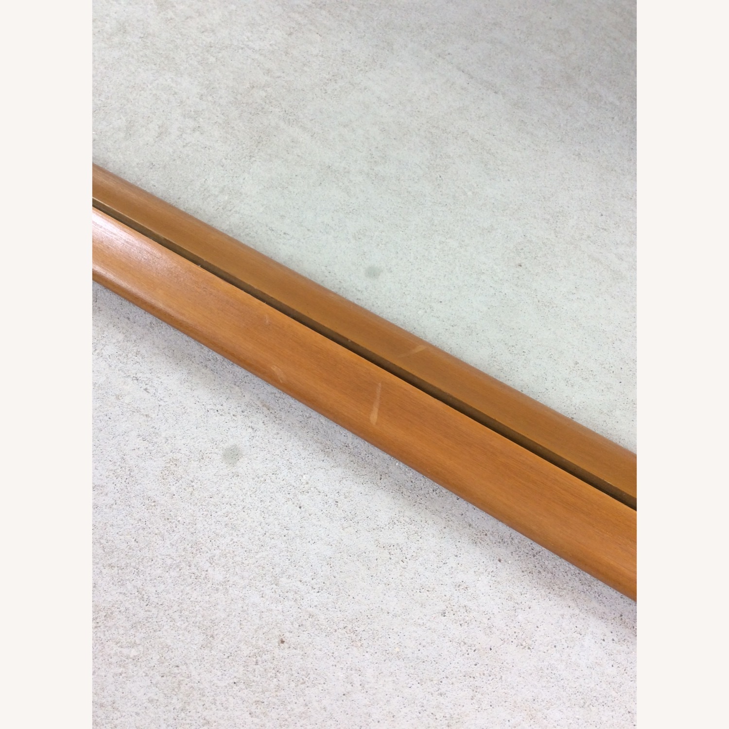 Mid Century Long Mirror with Maple Frame - image-12