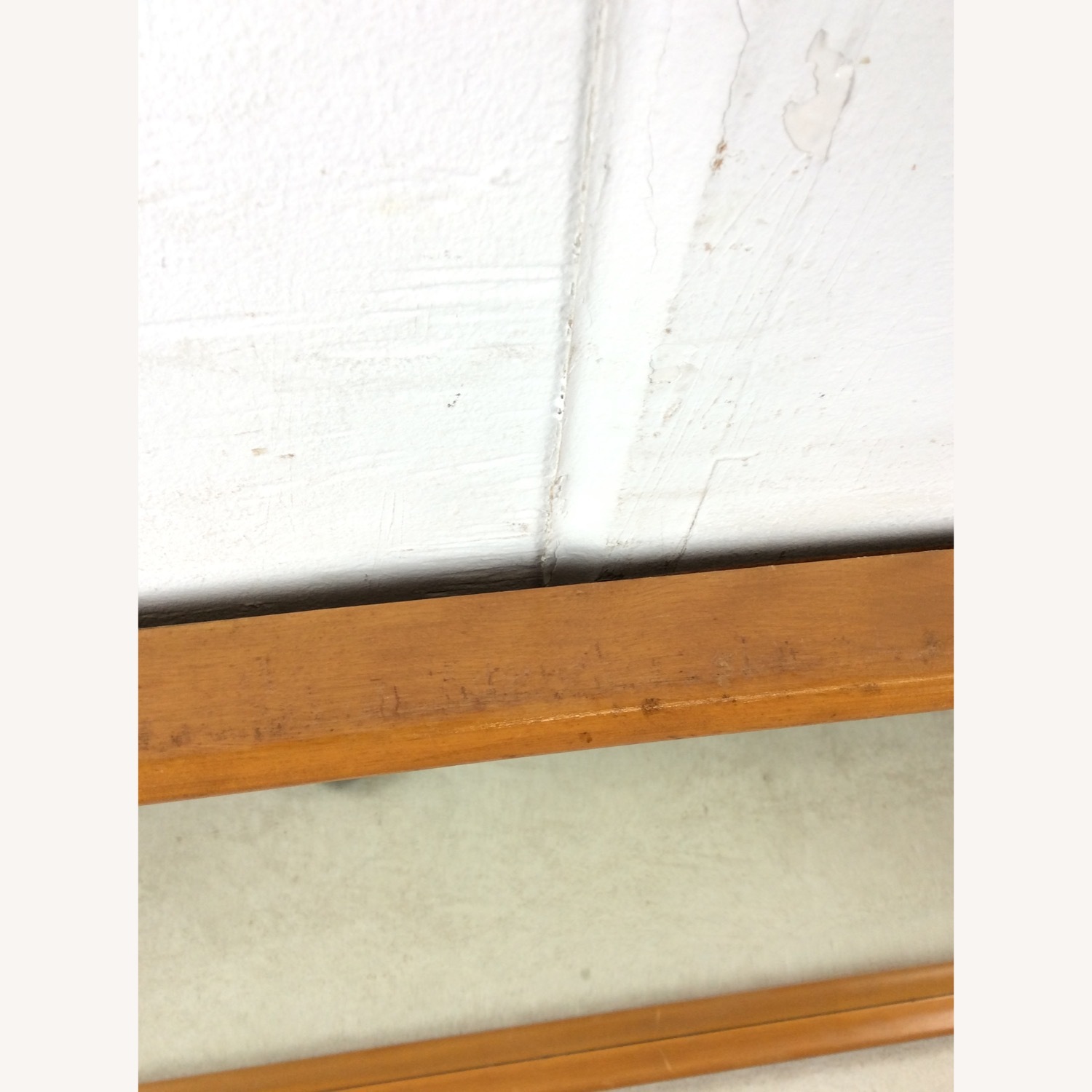 Mid Century Long Mirror with Maple Frame - image-7