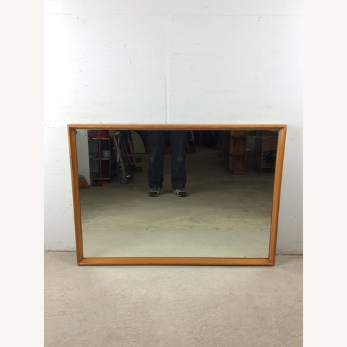 Used Mid Century Long Mirror with Maple Frame for sale on AptDeco