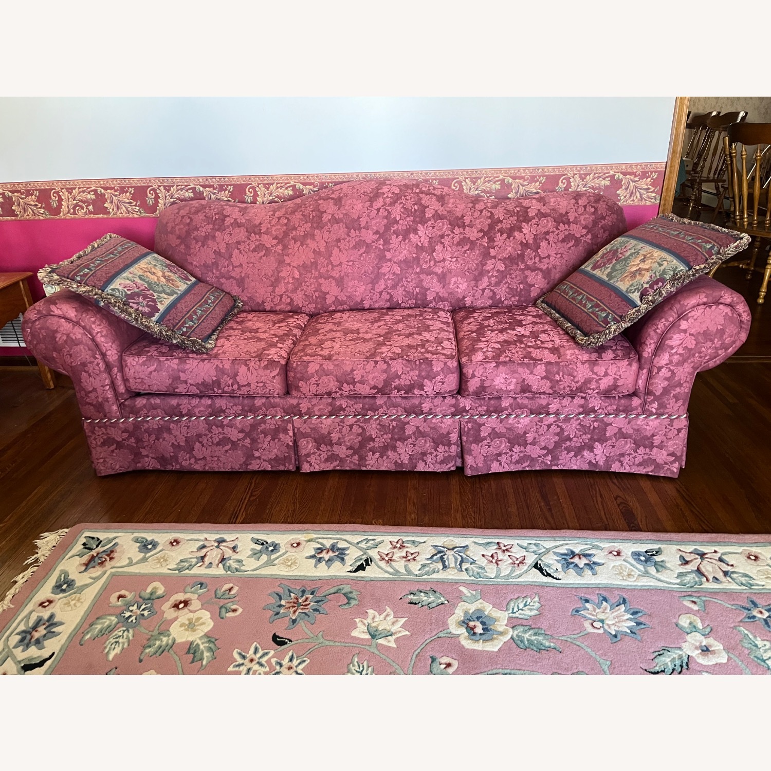 Pembrook Rose Pink Sofa - image-1