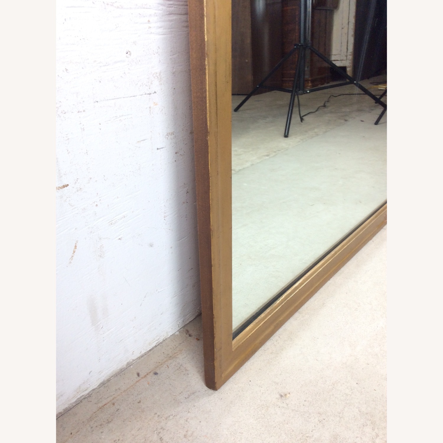 Mid Century Rectangular Mirror with Blonde Frame - image-14