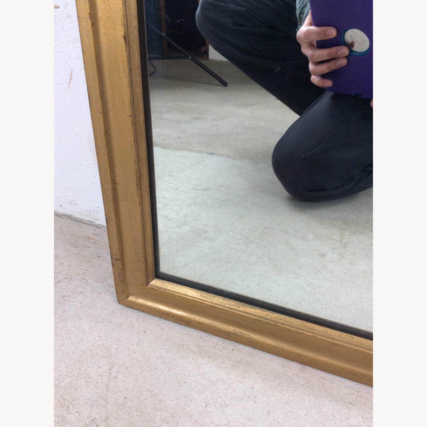 Mid Century Rectangular Mirror with Blonde Frame - image-16