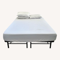 White Queen Bed Plus Bedframe