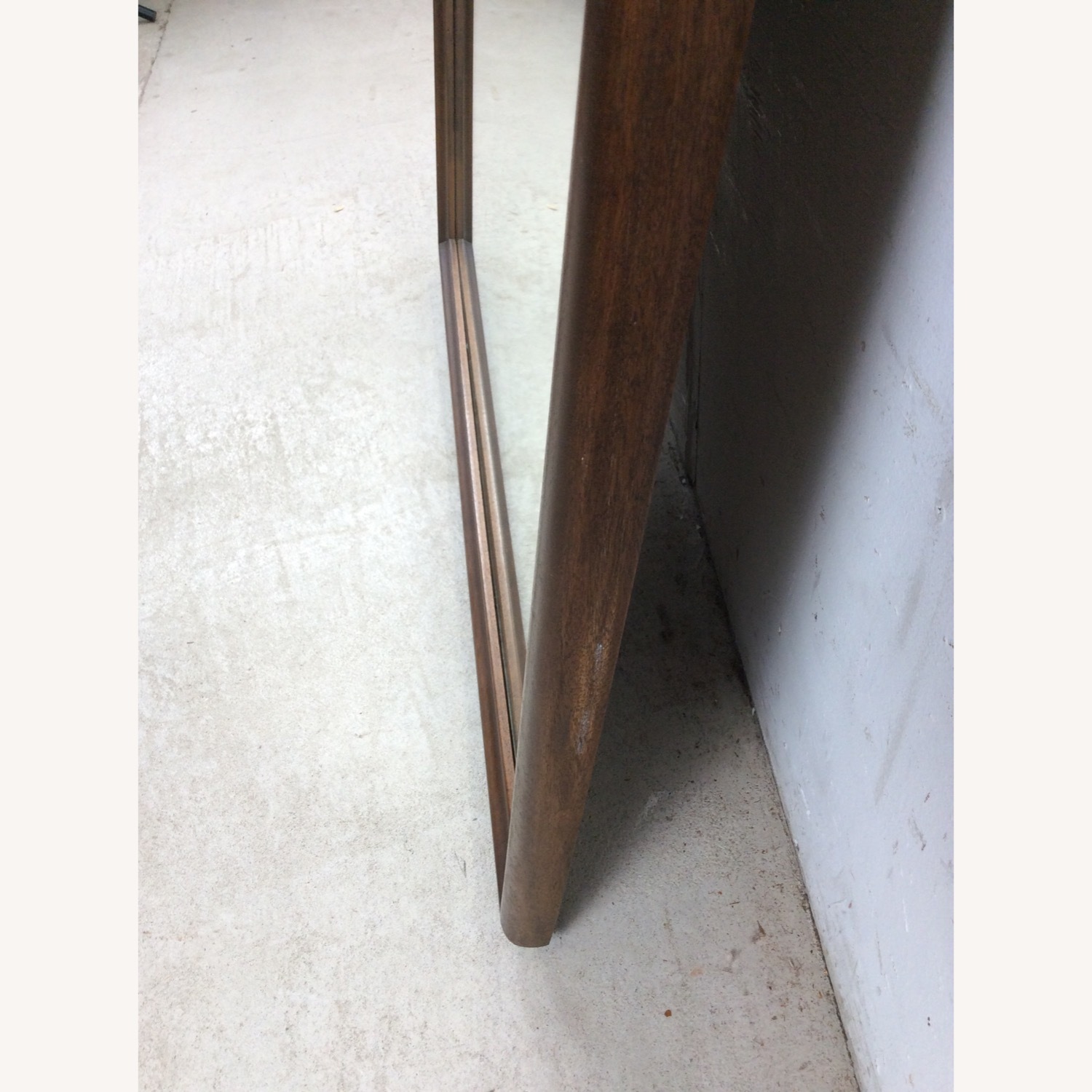 Mid Century Walnut Wall Mirror with Rounded Frame - image-14