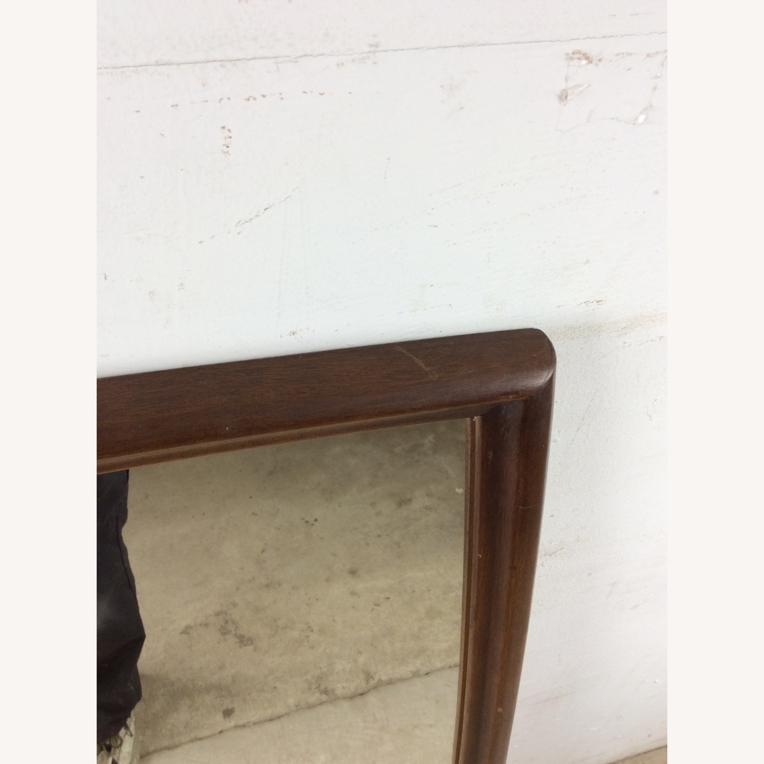Mid Century Walnut Wall Mirror with Rounded Frame - image-6
