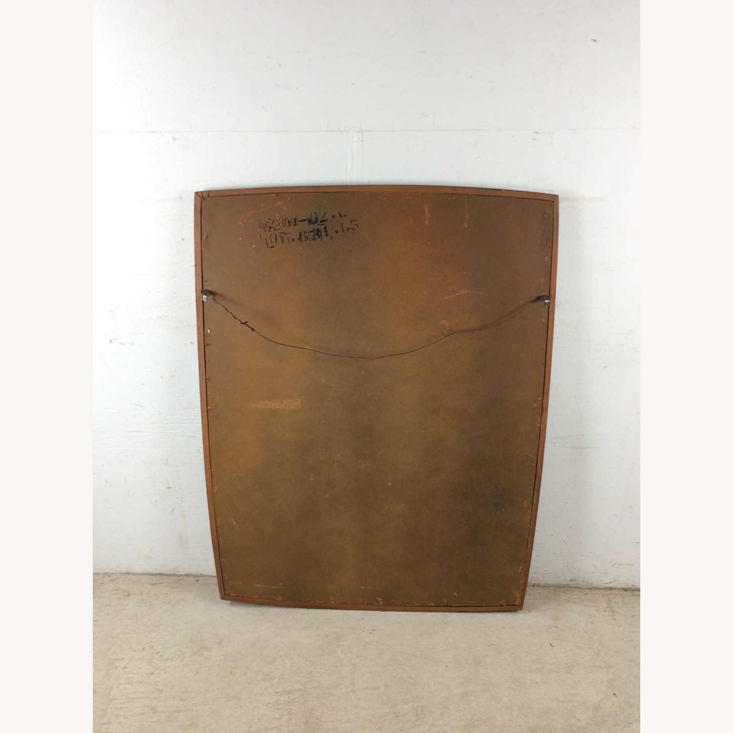 Mid Century Walnut Wall Mirror with Rounded Frame - image-18