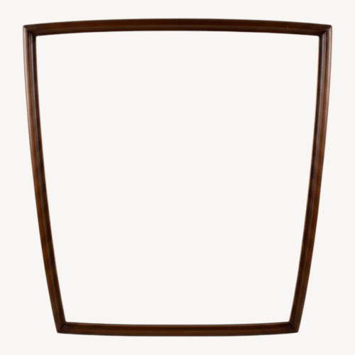 Used Mid Century Walnut Wall Mirror with Rounded Frame for sale on AptDeco