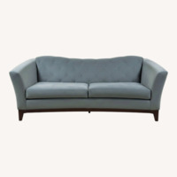 Blue Microsuede 3+ Seater Sofa