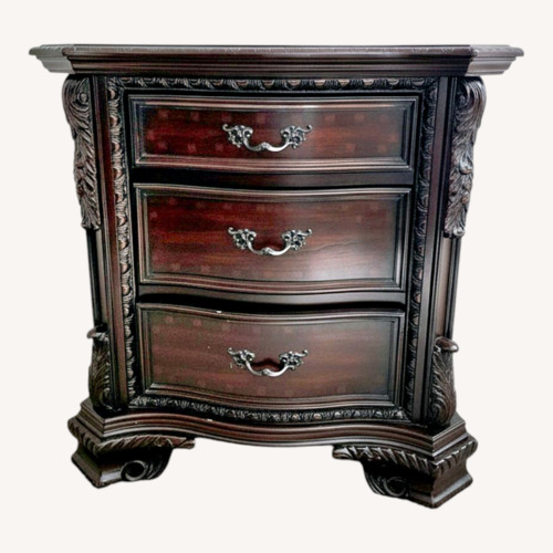 Used Vintage/Antique Finds Dark Brown Wood Nightstand for sale on AptDeco