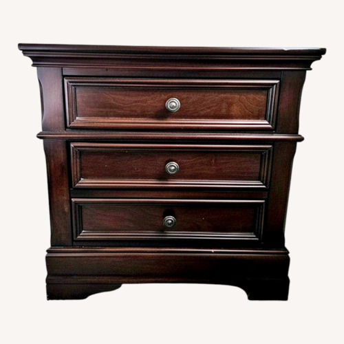 Used Vintage/Antique Finds Dark Brown Wood Nightstand for sale on AptDeco