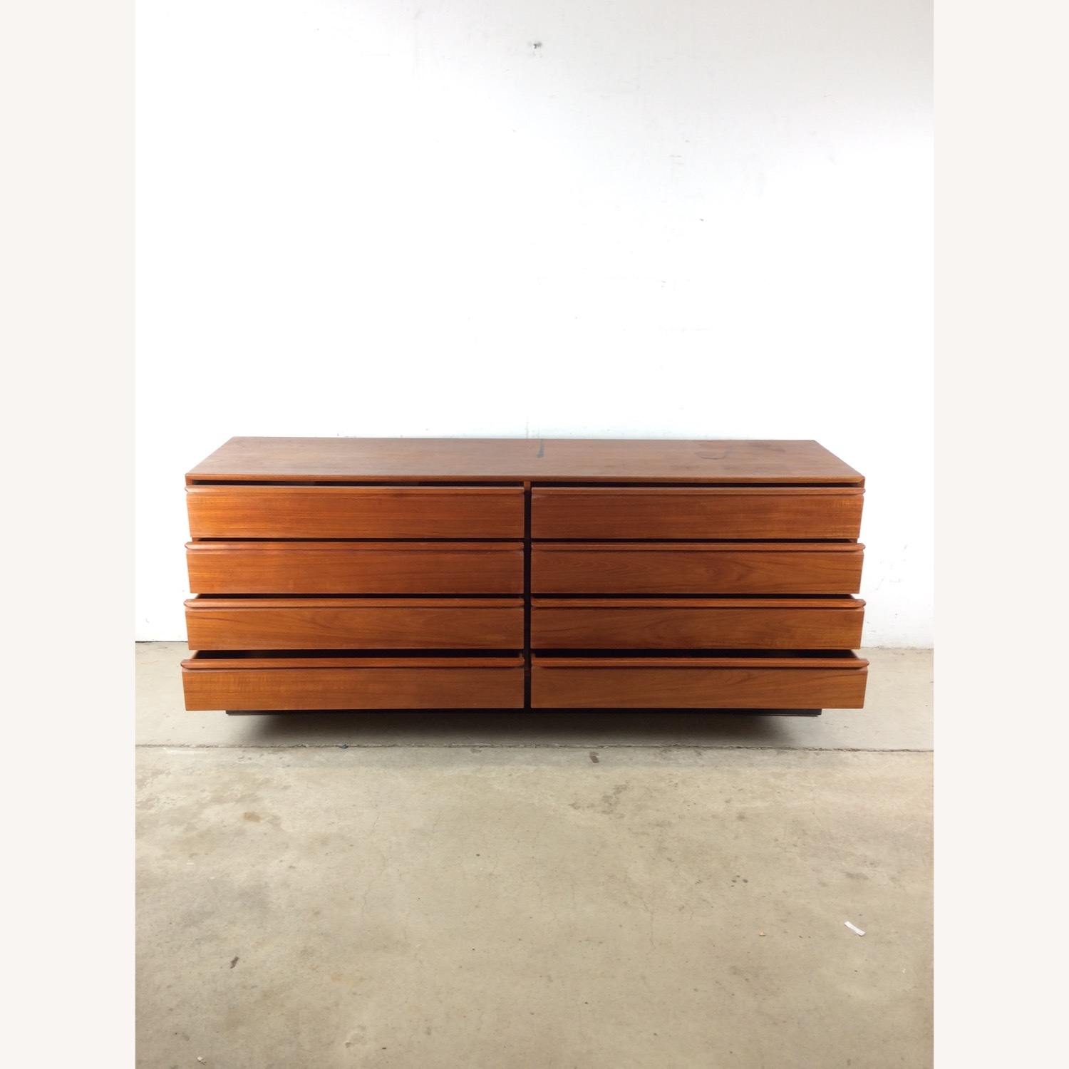Danish Modern Teak 8 Drawer Lowboy Dresser - image-22
