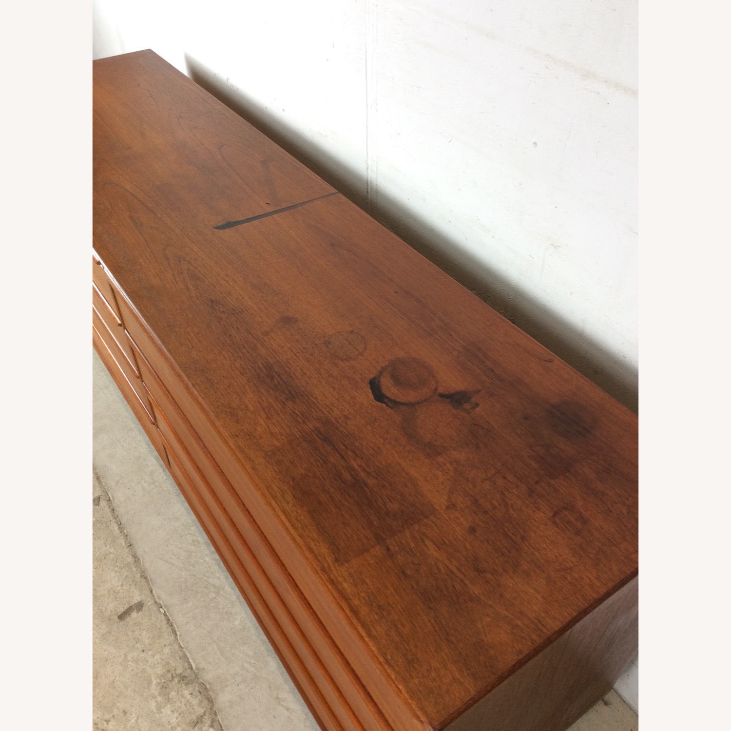 Danish Modern Teak 8 Drawer Lowboy Dresser - image-12