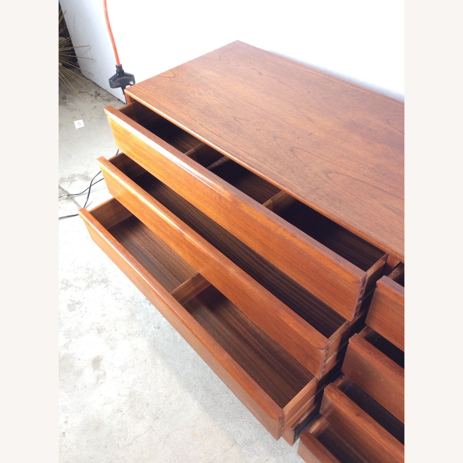 Danish Modern Teak 8 Drawer Lowboy Dresser - image-23