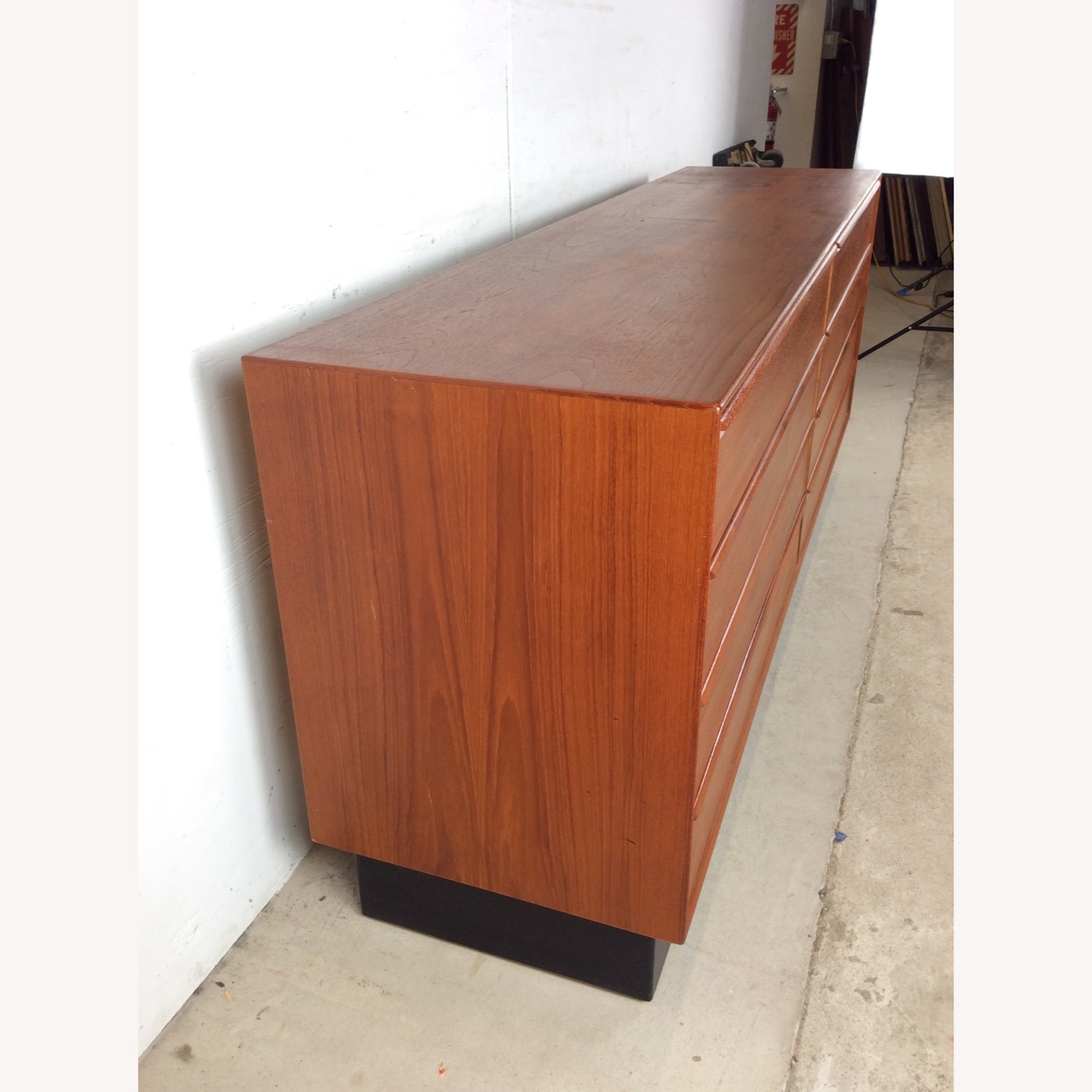 Danish Modern Teak 8 Drawer Lowboy Dresser - image-17