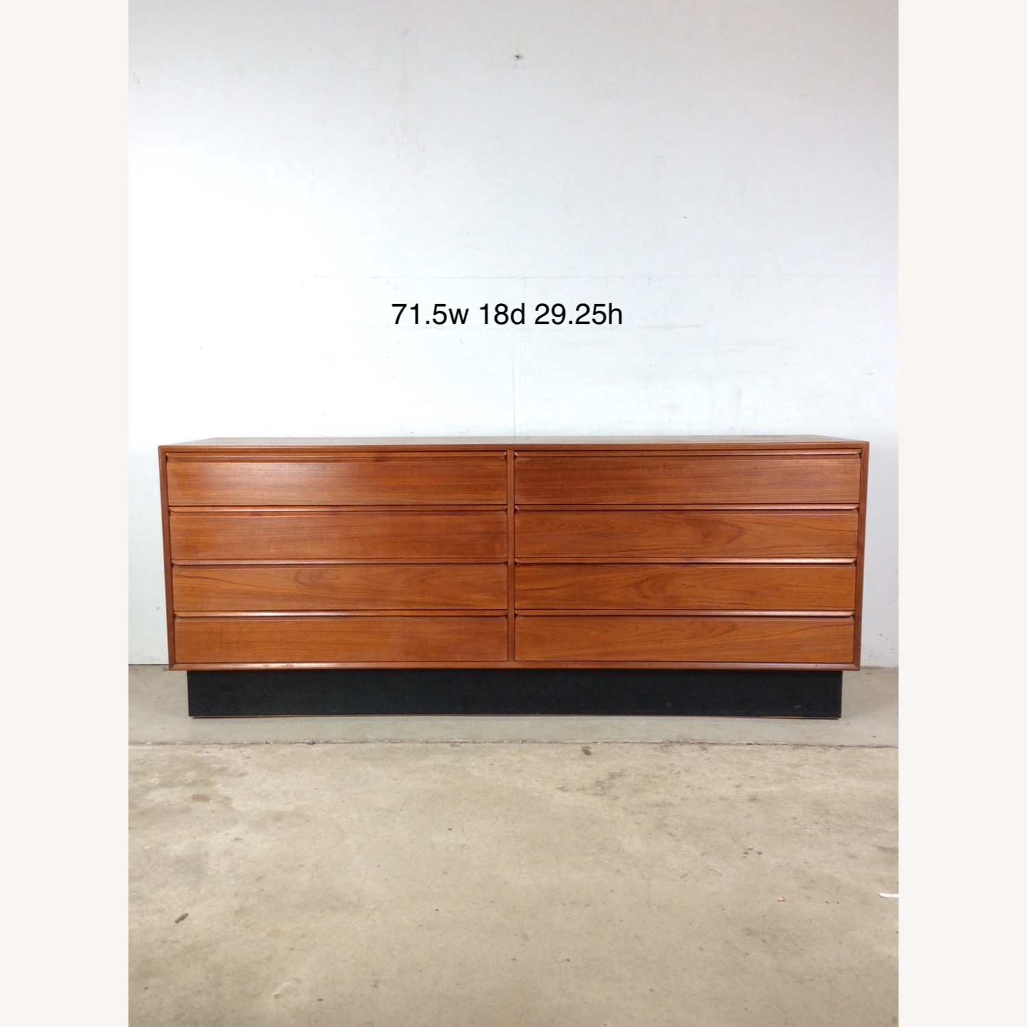 Danish Modern Teak 8 Drawer Lowboy Dresser - image-26