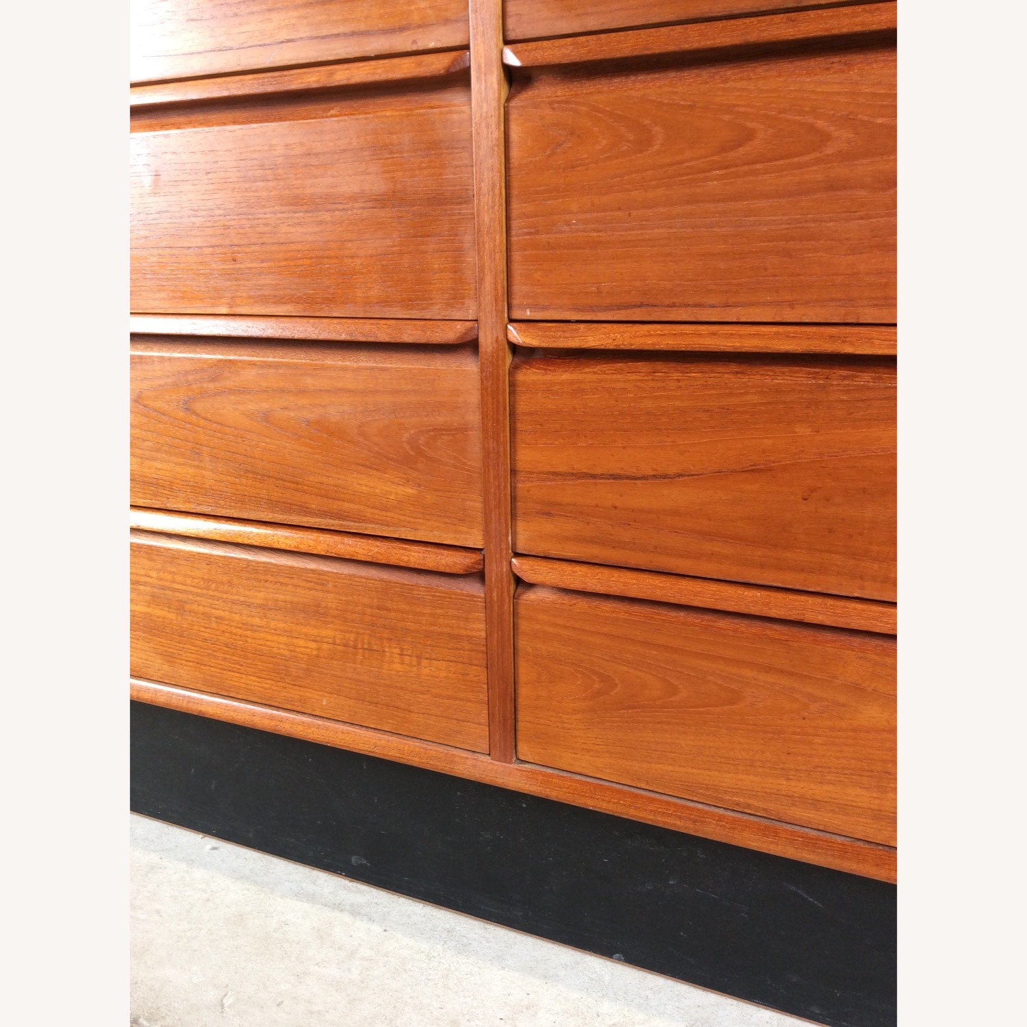 Danish Modern Teak 8 Drawer Lowboy Dresser - image-14