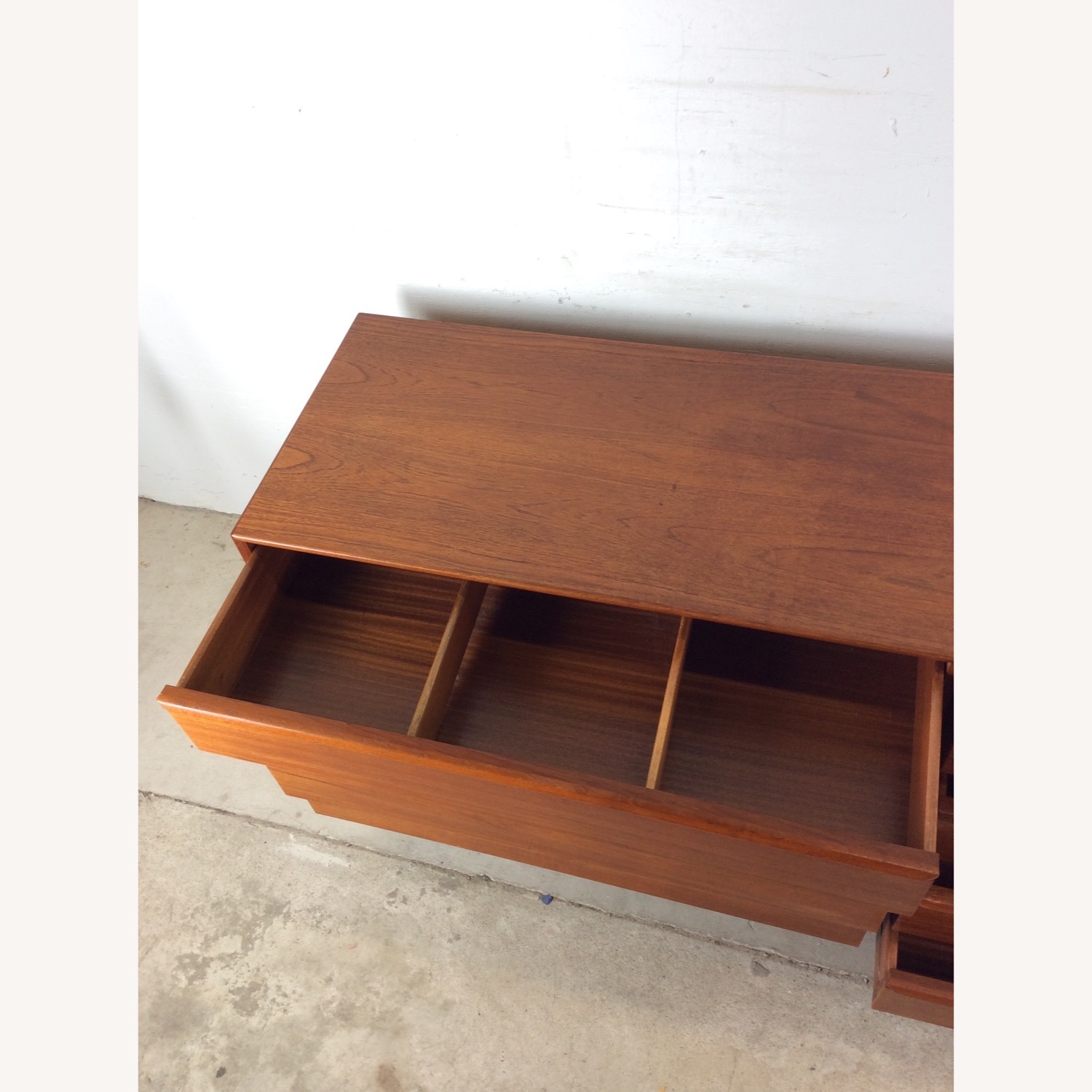 Danish Modern Teak 8 Drawer Lowboy Dresser - image-24