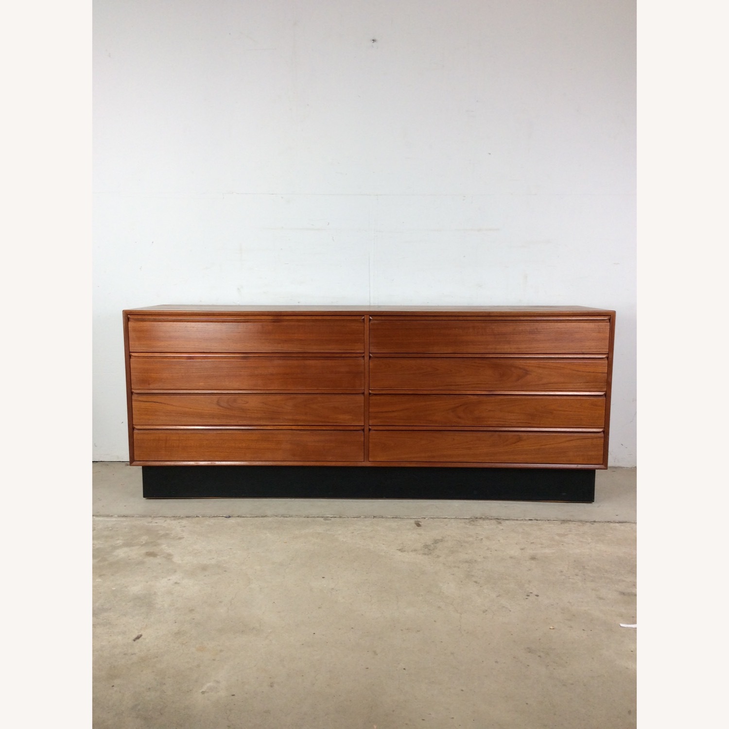 Danish Modern Teak 8 Drawer Lowboy Dresser - image-1